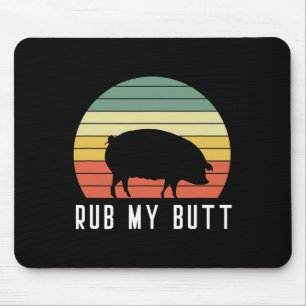 Mousepad Pig Rub Meu Bumbum Pit Mestre Churrasco Pit Grelha