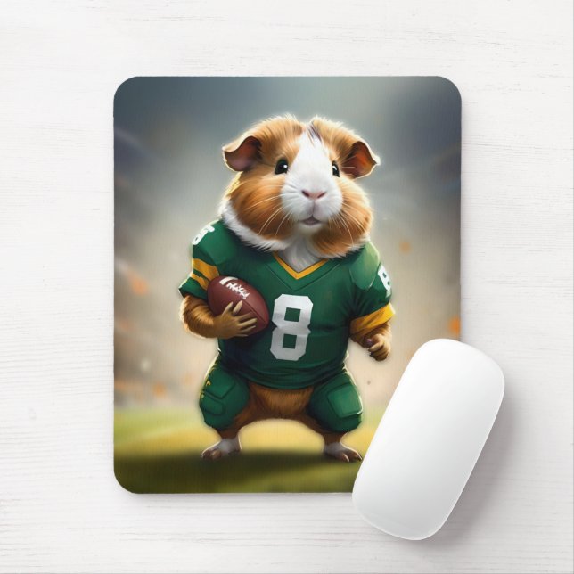 Mousepad Pigskin Prodigy: The Guiné Pig Quarterback, (Com mouse)