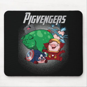 Mousepad Pigvengers Reúnem Super Animais Heróis