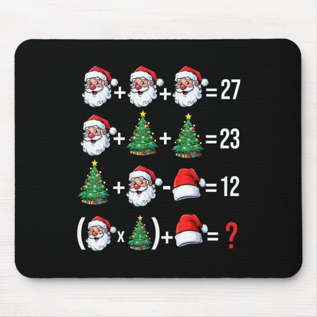 Mousepad Pijama de Natal engraçado 67 Meme Papai Noel Profe (Frente)