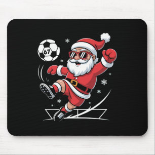Mousepad Pijamas engraçados de Natal do Papai Noel de futeb