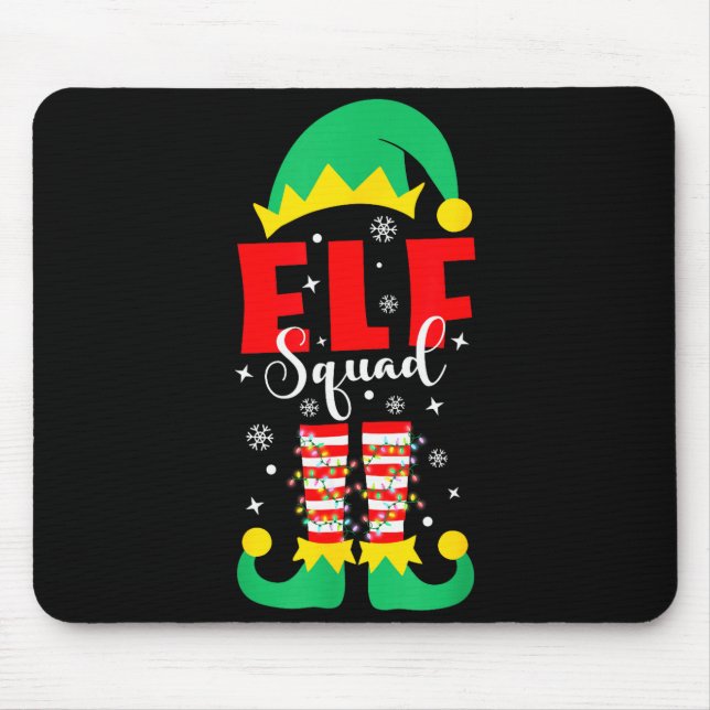Mousepad Pijamas Natalinas Combinando Família de Elfos Dive (Frente)