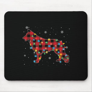 Mousepad Pijamas Red Xadrez Cachorros German shepherd Curso