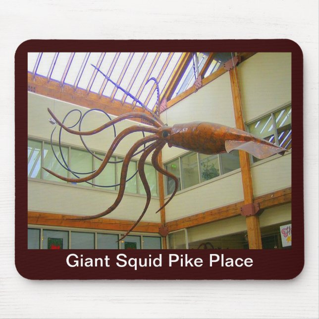 Mousepad Pike Place Public Market Giant Squid Seattle, WA (Frente)