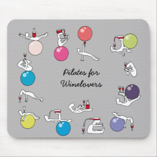 Mousepad Pilates para o mousemat dos amantes de vinho,