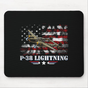 Mousepad Piloto de Jato de Combatente da Aeronave P38 Ww2 L