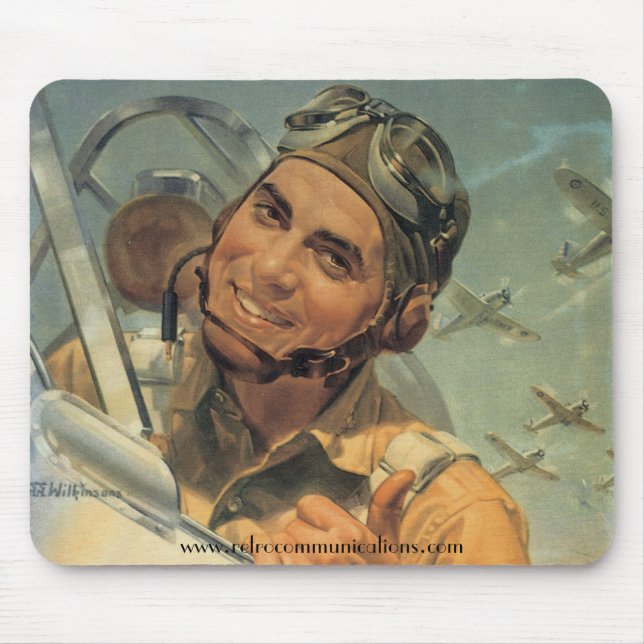 Mousepad Piloto do ll da guerra mundial na ação (Frente)