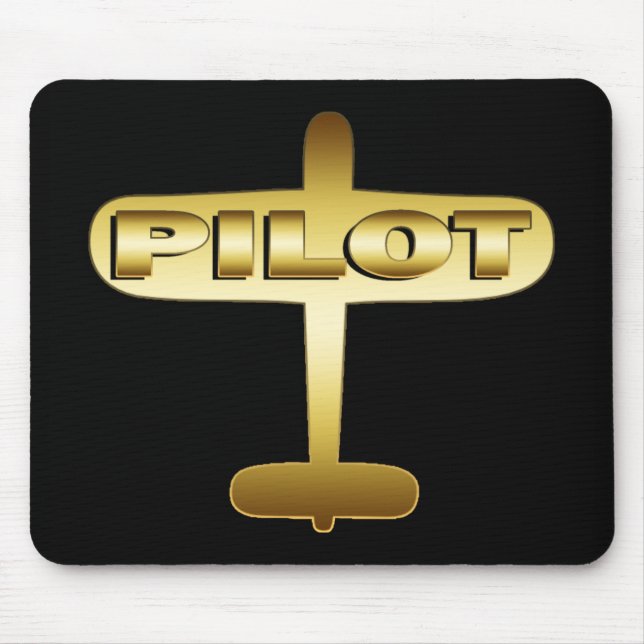 MOUSEPAD PILOTO DOURADO DO AVIÃO (Frente)
