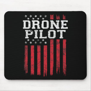 Mousepad Piloto Drone American Flag Usa Patriot Eua