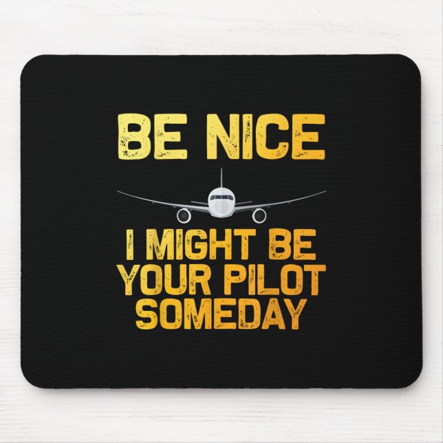 Mousepad Piloto Funny Design Para Aviões De Avião Para Mulh (Frente)