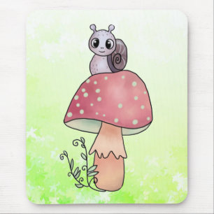 Mousepad Pilz mit Schnecke