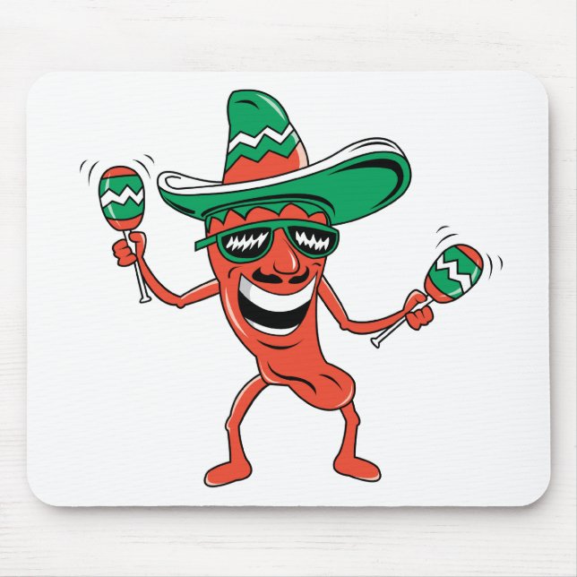 Mousepad Pimenta de pimentão da dança (Frente)