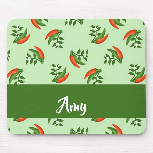 Mousepad Pimentos com pimentões vermelhos e verdes (Frente)