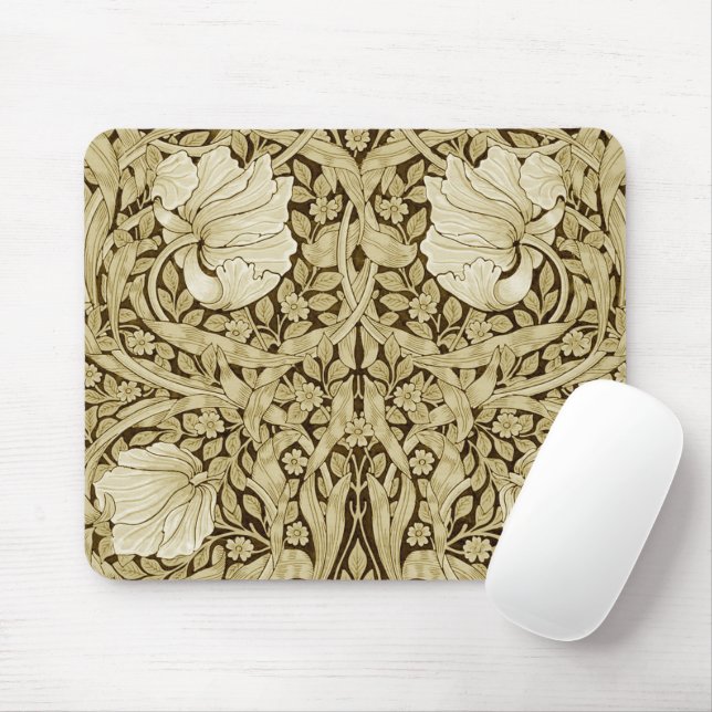 Mousepad Pimpernel Dourado, William Morris (Com mouse)