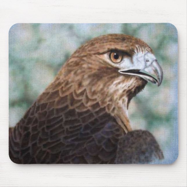 Mousepad Pincel de avião Hawk de cauda vermelha (Frente)