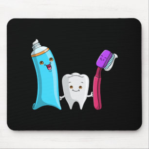 Mousepad Pincel dentífrico e pasta de dente