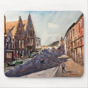 Mousepad Pincel Impressionista de Aquarela Bruto Tarde
