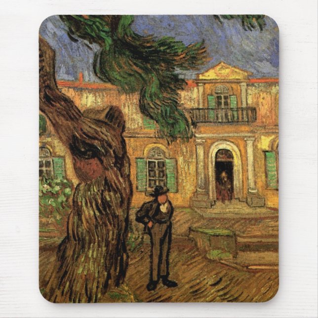 Mousepad Pine Trees em Santo-Paul por Vincent van Gogh (Frente)