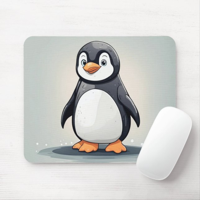 Mousepad Pinguim adorável (Com mouse)