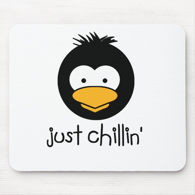 Mousepad pinguim apenas relaxando (Frente)