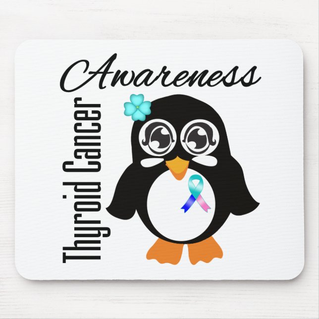 Mousepad Pinguim câncer de tiróide (Frente)
