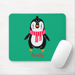 Mousepad Pinguim-cinto-vermelho-escarpa