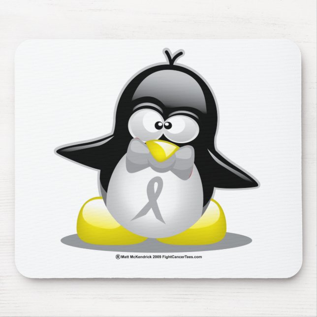Mousepad Pinguim cinzento/de prata da fita (Frente)