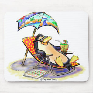 Mousepad pinguim da praia