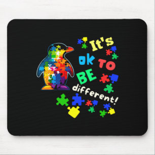Mousepad Pinguim de Aceitação Conscientização do Autismo É