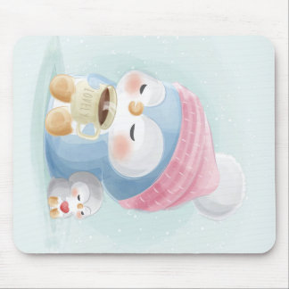 Mousepad Pinguim De Cartoon| Pinguim Cute Com Neve