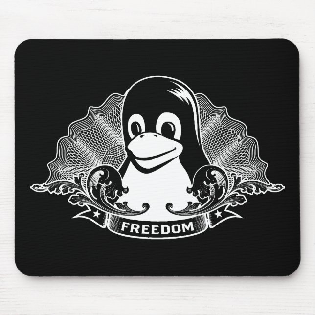 Mousepad Pinguim de Tux - (Linux, Open Source, Copyleft, (Frente)