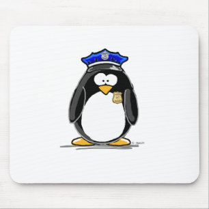 Mousepad Pinguim do agente da polícia