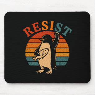 Mousepad Pinguim Engraçado Resiste Pinguins em Protesto Con