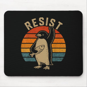 Mousepad Pinguim Engraçado Resiste Pinguins em Protesto Con