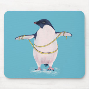 Mousepad Pinguim gordo engraçado bonito na dieta