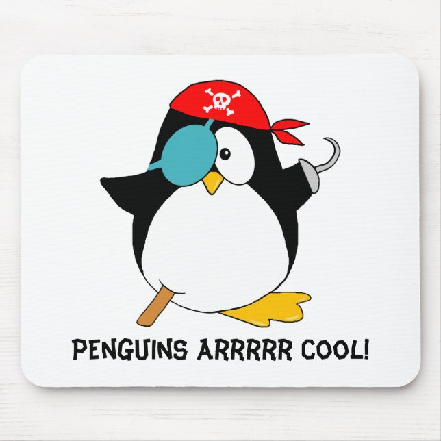 Mousepad Pinguim legal do pirata (Frente)