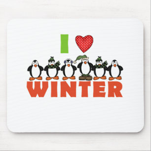 Mousepad Pinguins adoram Camisetas e presentes de inverno