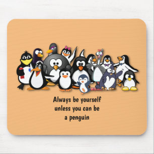 Mousepad Pinguins animados e bonitos