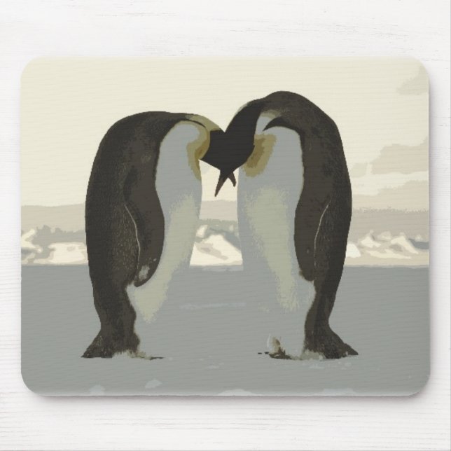 Mousepad Pinguins beijando (Frente)