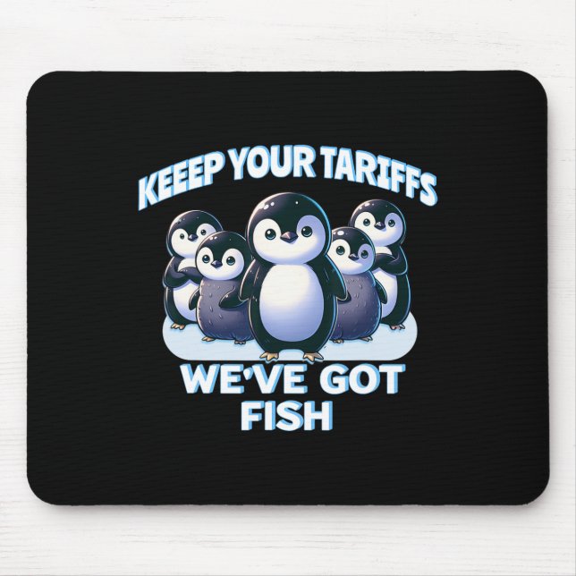 Mousepad Pinguins Fofos Mantem Seus Tarifários Ilha De Ping (Frente)