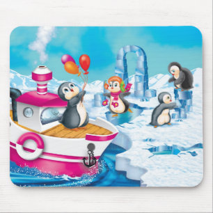Mousepad pinguins na Antártica