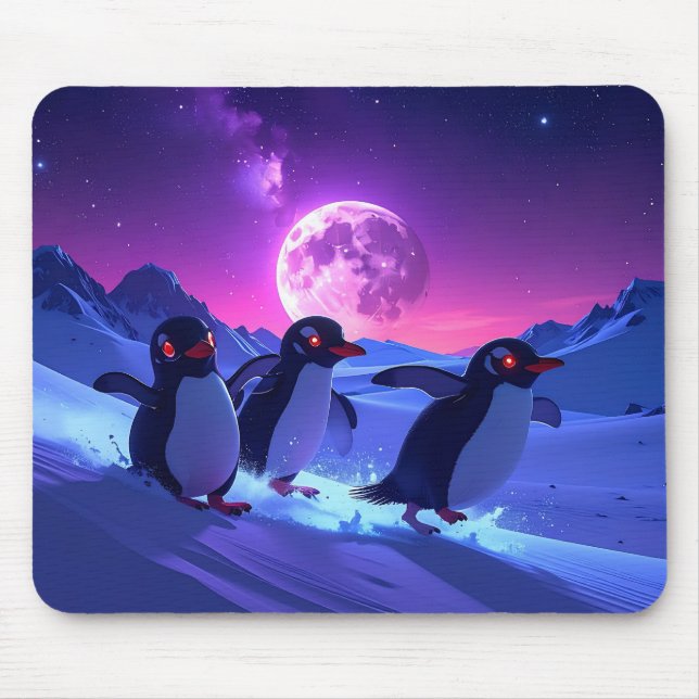 Mousepad Pinguins Neon (Frente)