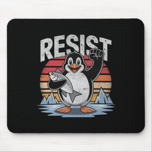 Mousepad Pinguins resistem a tarifas pinguins homens mulher
