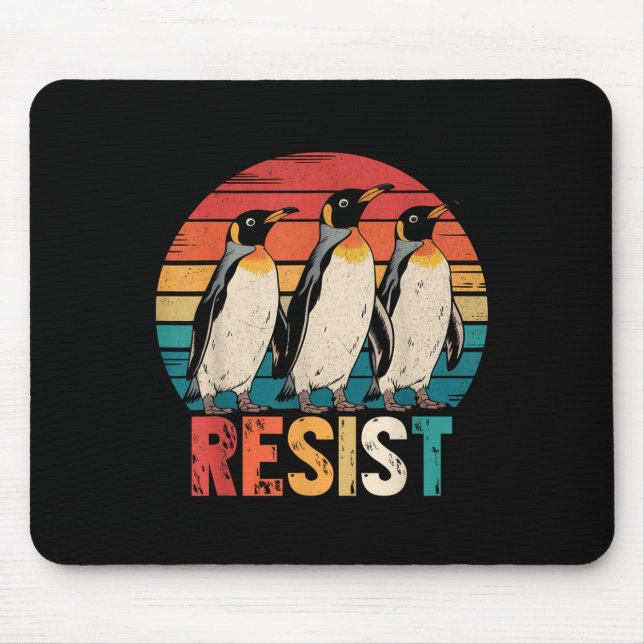 Mousepad Pinguins resistentes protestam contra Tarifas Ping (Frente)