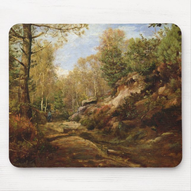Mousepad Pinhos & árvores de vidoeiro ou a floresta de (Frente)