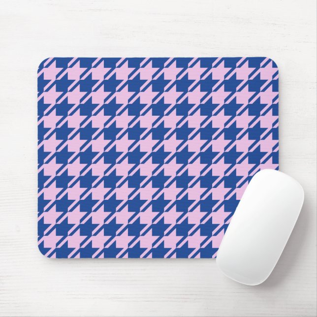 Mousepad Pink-alto-dente+Padrão Azul (Com mouse)