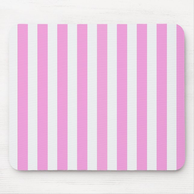 Mousepad Pink and white candy stripes (Frente)