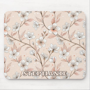 Mousepad Pink Cherry Blossom Sakura Padrão a Rosa (2)