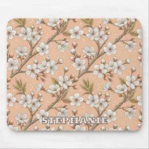 Mousepad Pink Cherry Blossom Sakura Padrão a Rosa (3)
