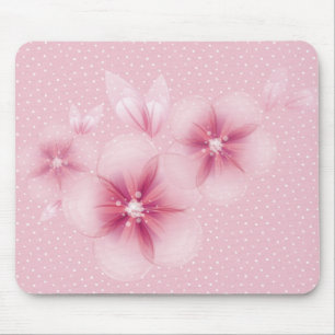 Mousepad Pink Cherry Blossoms em pontos